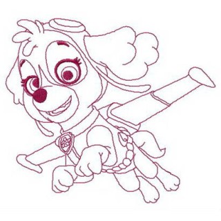 Skye is flying embroidery design - Embroidery Design