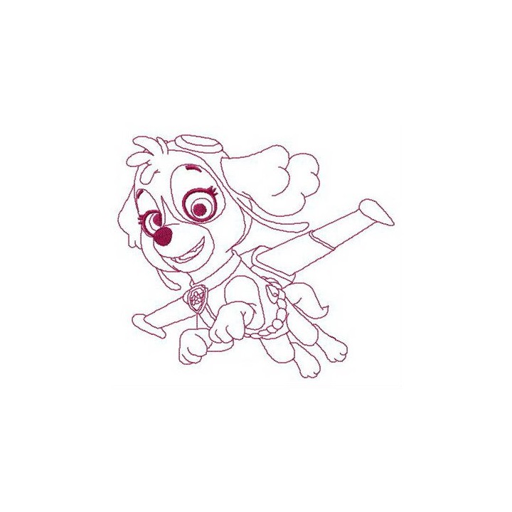 Skye is flying embroidery design - Embroidery Design