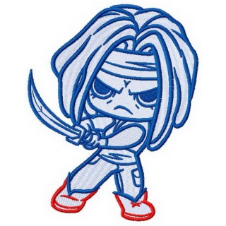 Chibi Michonne embroidery design - Embroidery Design