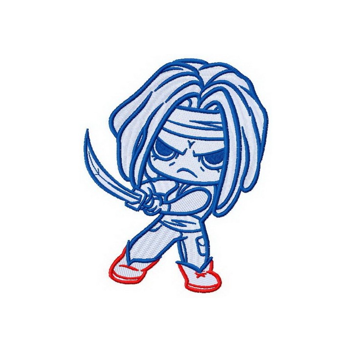 Chibi Michonne embroidery design - Embroidery Design