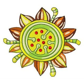 Strange sunflower embroidery design - Embroidery Design