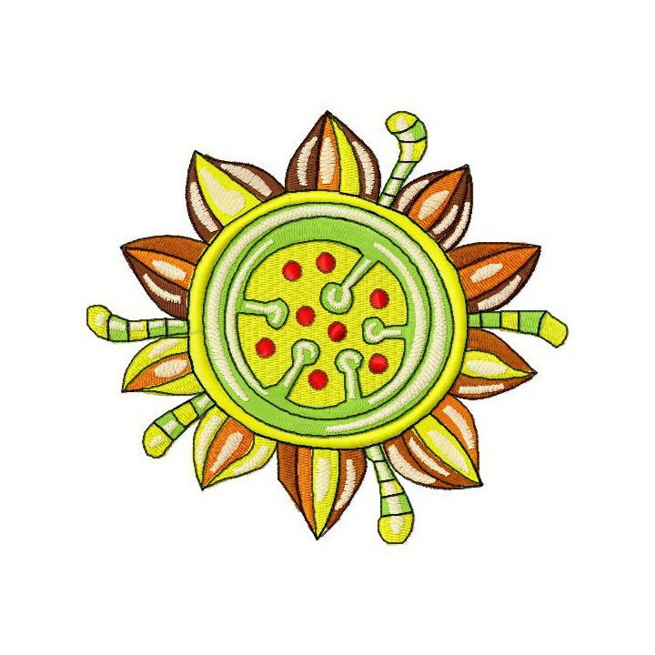 Strange sunflower embroidery design - Embroidery Design