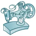 Preview of a humorous sewing machine embroidery design, perfect for adding charm to your crafting projects.