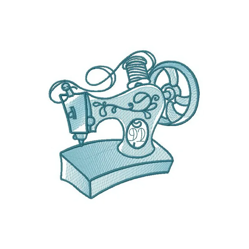 Preview of a humorous sewing machine embroidery design, perfect for adding charm to your crafting projects.
