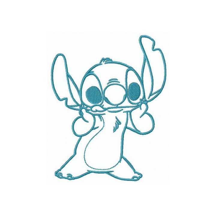 Stitch showing tongue embroidery design - Embroidery Design