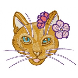 Stylish kitty embroidery design - Embroidery Design