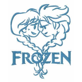 Frozen sisters sketch 2 embroidery design - Embroidery Design