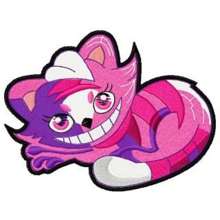Modern Cheshire cat embroidery design - Embroidery Design