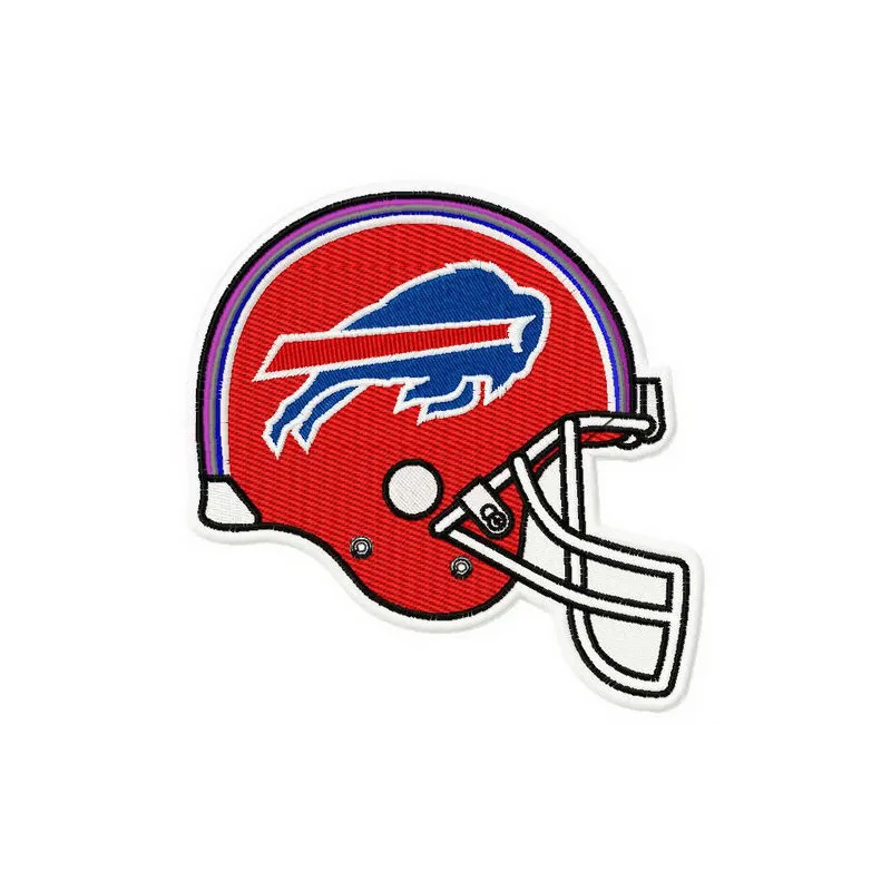 Buffalo Bills helmet embroidery design showcasing intricate details for your stitching projects.