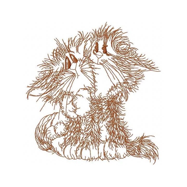 Fluffy pair 3 embroidery design - Embroidery Design