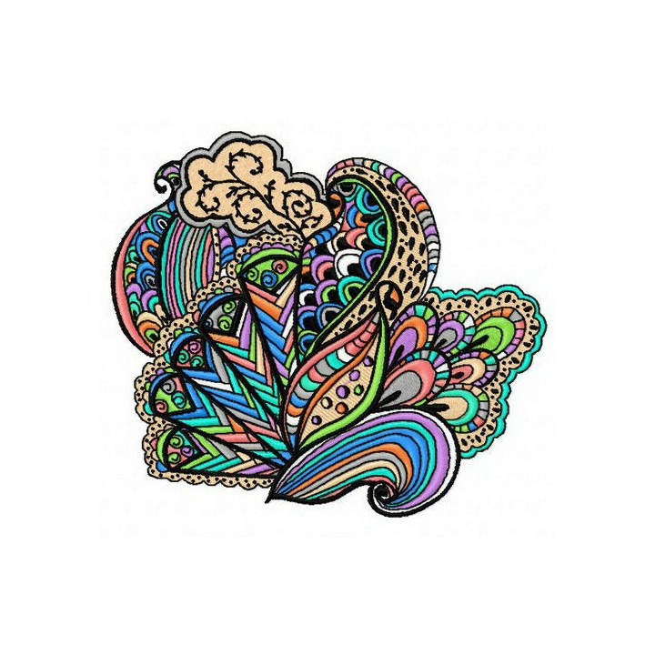 Multicolor decoration embroidery design - Embroidery Design