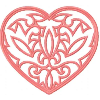 Heart lace embroidery design preview showcasing intricate stitched motifs for FSL and decorative projects.