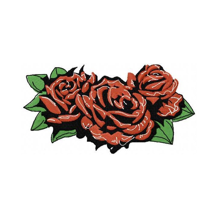 Gothic rose 1 embroidery design - Embroidery Design