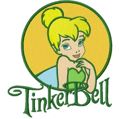Tinkerbell 27 embroidery design preview showcasing a whimsical fairy motif perfect for embellishing garments and gifts.