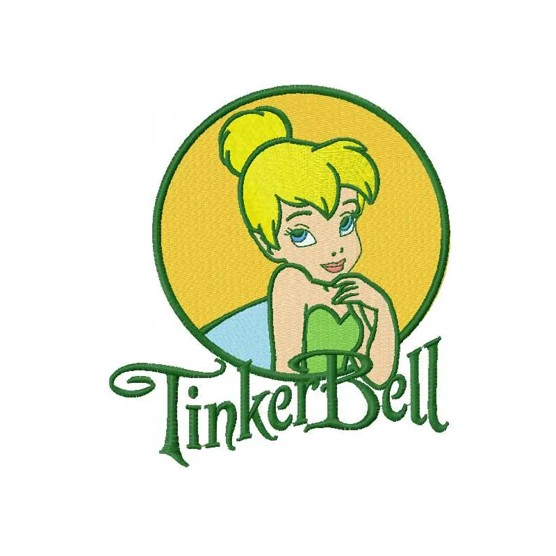 Tinkerbell 27 embroidery design preview showcasing a whimsical fairy motif perfect for embellishing garments and gifts.