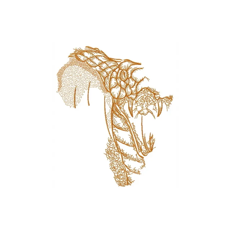 Preview of African snake sketch embroidery design featuring intricate stitching patterns for creative projects.