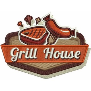 Grill house embroidery design - Embroidery Design