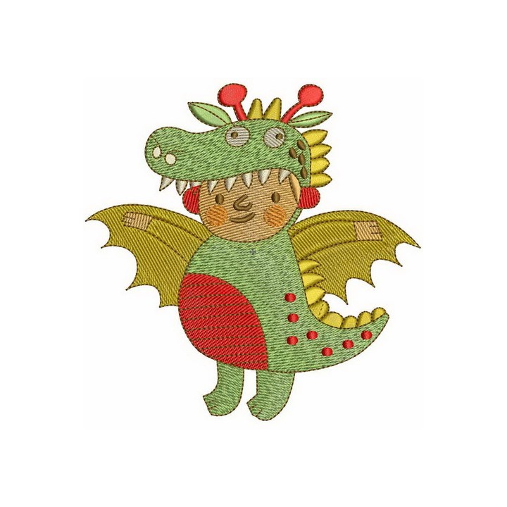 Dragon costume embroidery design - Embroidery Design