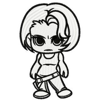Chibi Maggie embroidery design - Embroidery Design