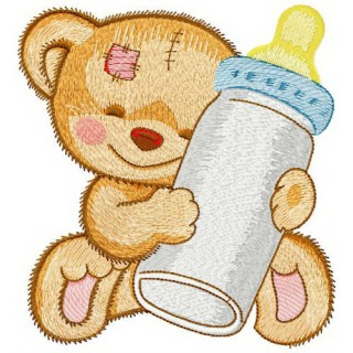 Favorite baby bottle embroidery design - Embroidery Design