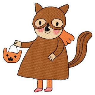 Squirrel costume embroidery design - Embroidery Design