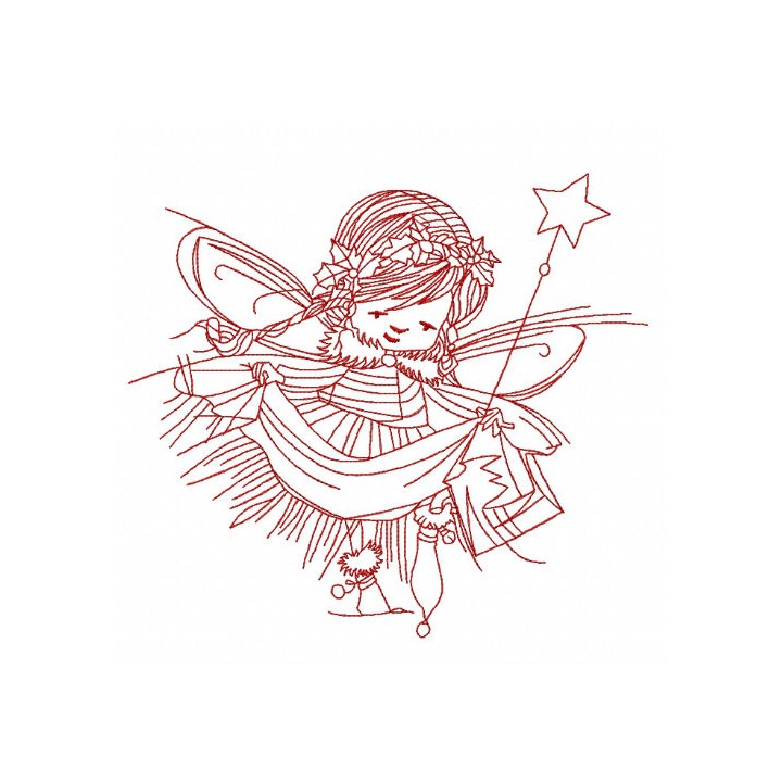 Christmas fairy 3 embroidery design - Embroidery Design