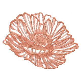 Blooming flower embroidery design - Embroidery Design