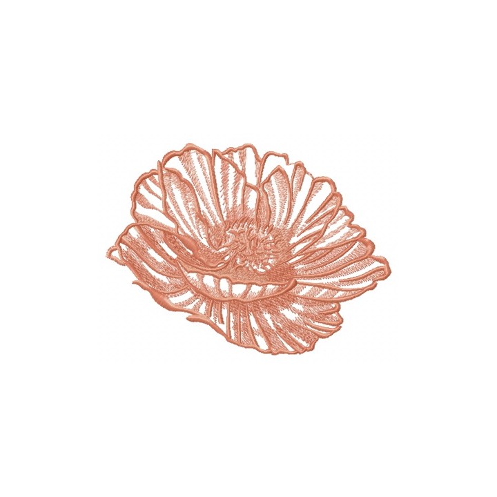 Blooming flower embroidery design - Embroidery Design