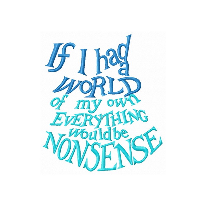 World of my own embroidery design - Embroidery Design