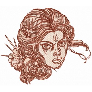 Spanish girl embroidery design - Embroidery Design