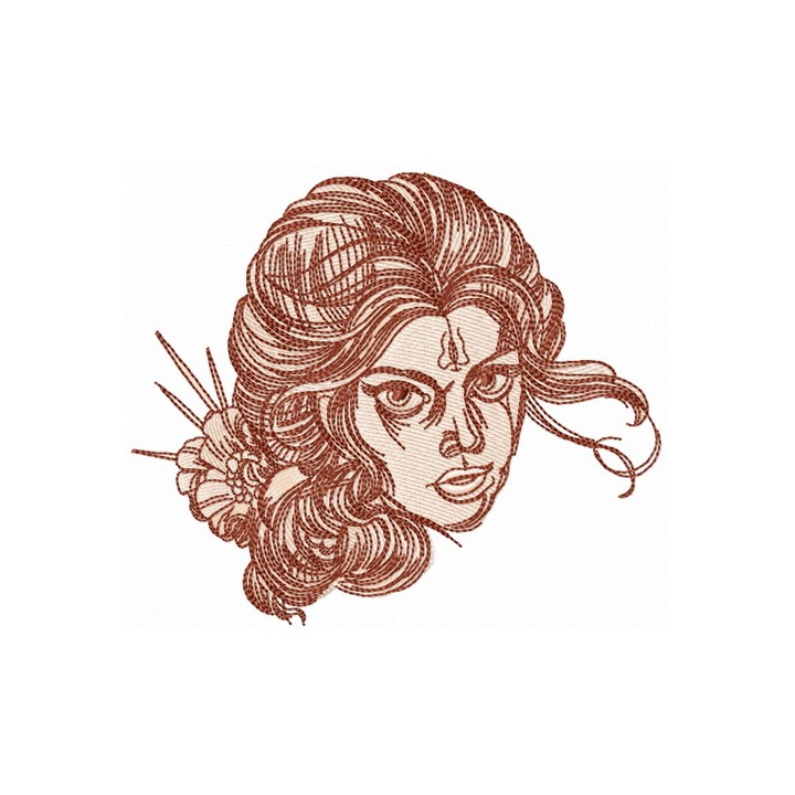 Spanish girl embroidery design - Embroidery Design