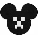 Mickey Creeper embroidery design featuring a playful character, perfect for stitching on baby onesies and t-shirts.