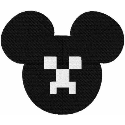 Mickey Creeper embroidery design featuring a playful character, perfect for stitching on baby onesies and t-shirts.