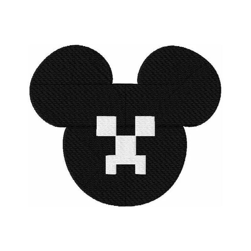 Mickey Creeper embroidery design featuring a playful character, perfect for stitching on baby onesies and t-shirts.