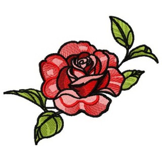 Pink rose 2 embroidery design - Embroidery Design