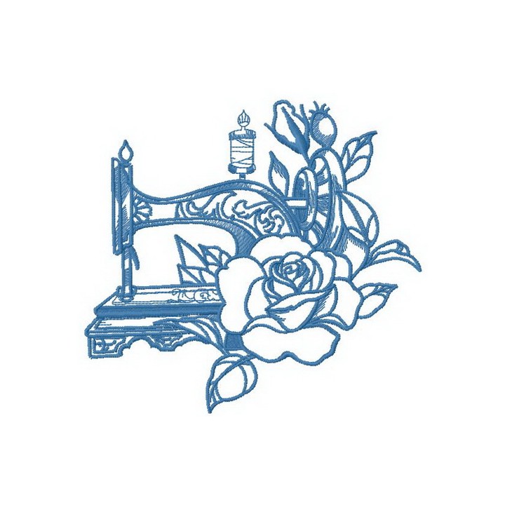 Old sewing machine 6 embroidery design - Embroidery Design