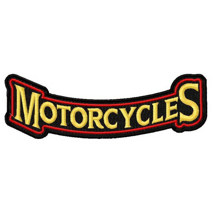 Motorcycles badge embroidery design - Embroidery Design