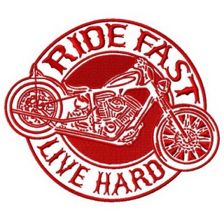Ride fast. Live hard 2 embroidery design - Embroidery Design