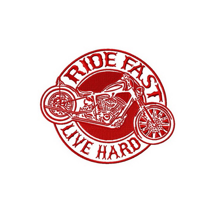 Ride fast. Live hard 2 embroidery design - Embroidery Design