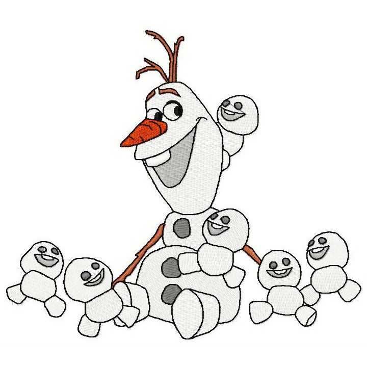 Olaf's family embroidery design - Embroidery Design