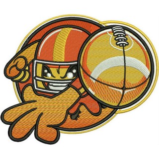 American football player 2 embroidery design - Embroidery Design