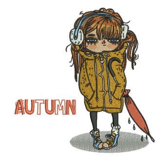 Autumn mood embroidery design - Embroidery Design