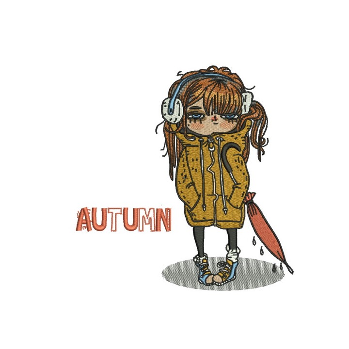 Autumn mood embroidery design - Embroidery Design