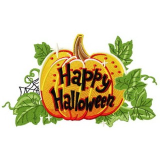 Happy Halloween pumpkin embroidery design - Embroidery Design