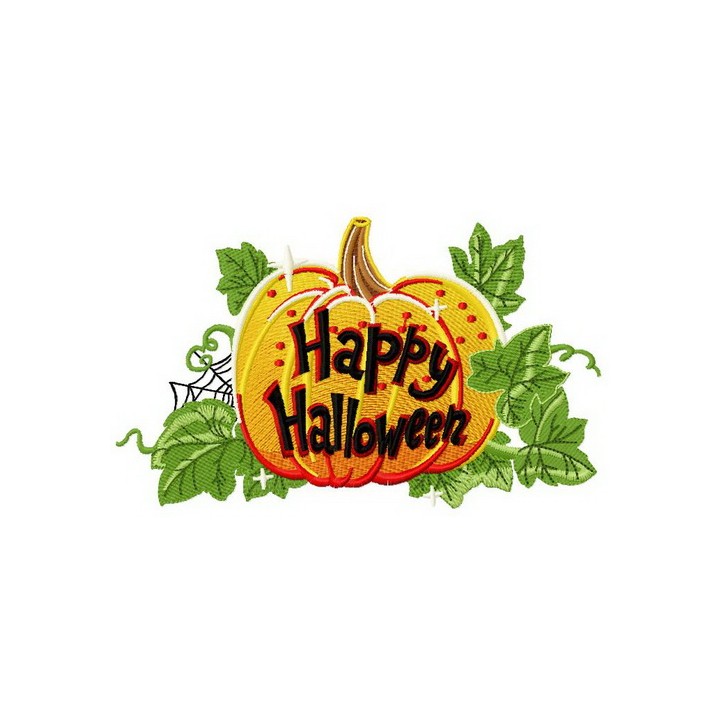 Happy Halloween pumpkin embroidery design - Embroidery Design