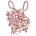 Sew or Die 2 embroidery design featuring bold lettering, ideal for stitching on t-shirts or tote bags.