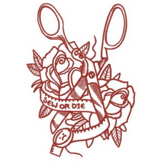Sew or Die 2 embroidery design - Embroidery Design