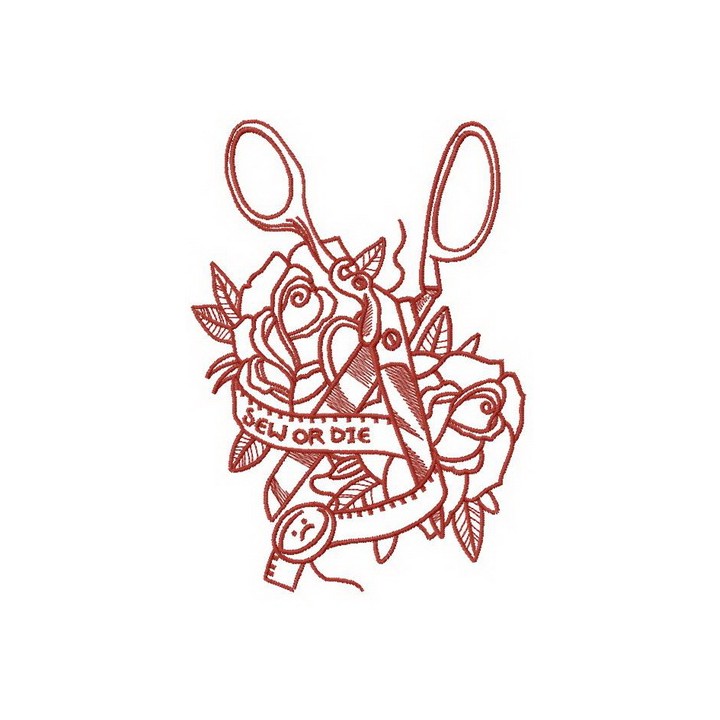 Sew or Die 2 embroidery design - Embroidery Design