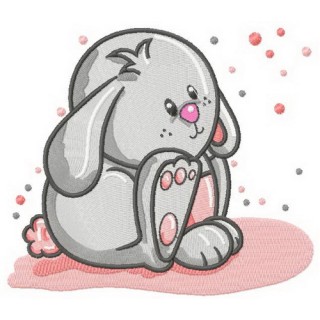 Cute bunny embroidery design - Embroidery Design