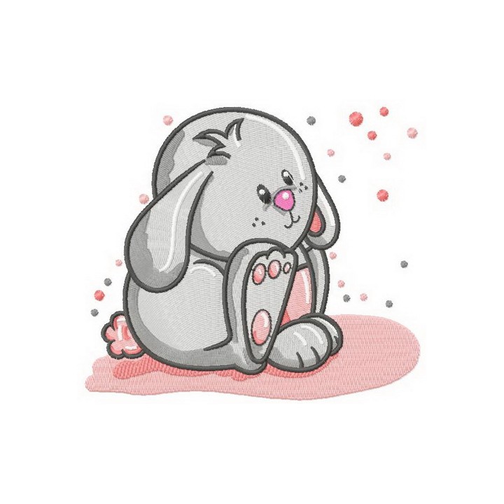Cute bunny embroidery design - Embroidery Design